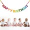 Pre-Strung Felt Happy Birthday Banner Sign Felt Ball Happy Birthday Wall Decoration Party Garland